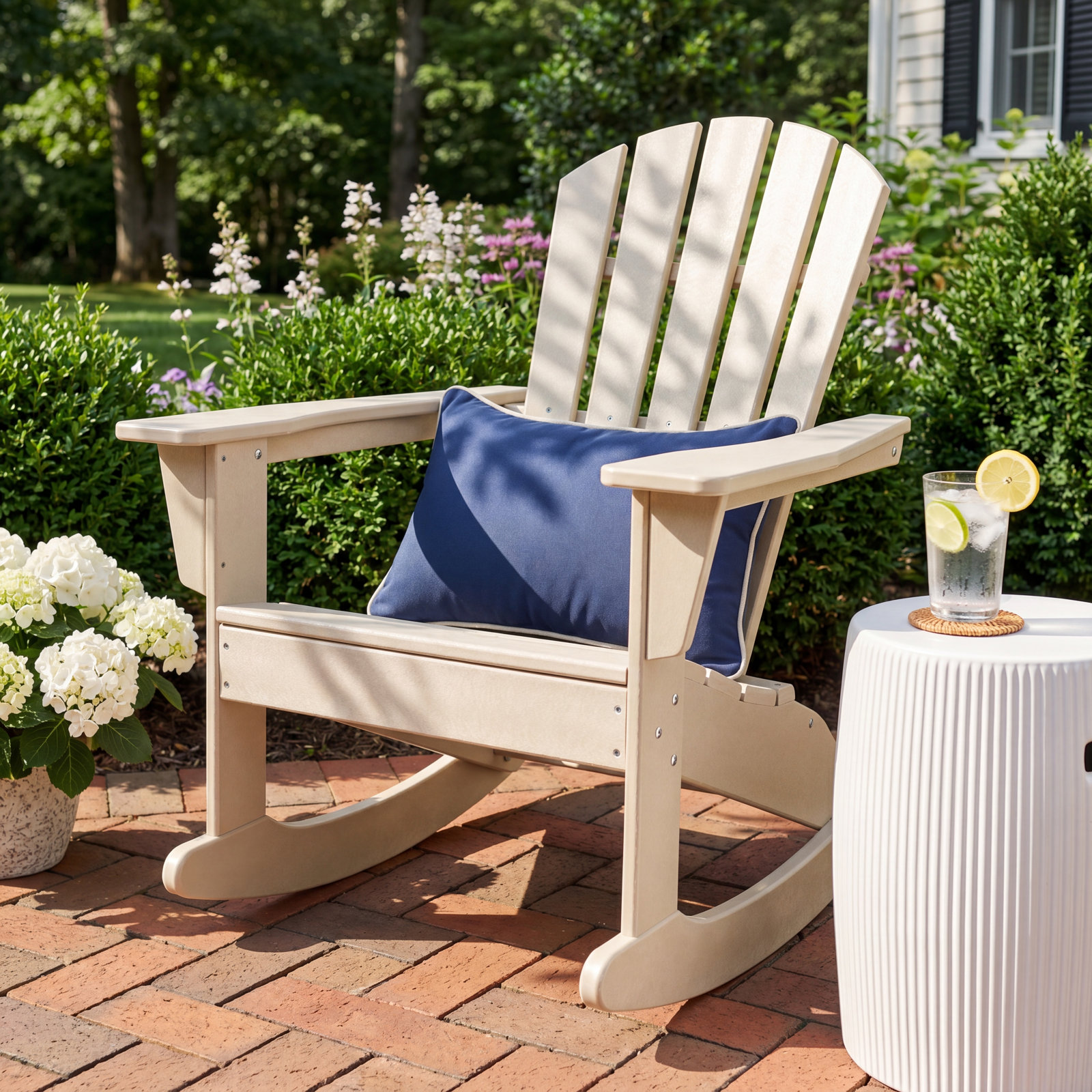 POLYWOOD® Palm Coast Rocking Adirondack Chair, Sunset Red