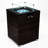 Wicker Fire Pit Column With Glass Wind Guard