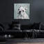  «Bulldog in Blue» par Svetlana Aleynikova, art mural en verre acrylique, 36 po x 36 po
