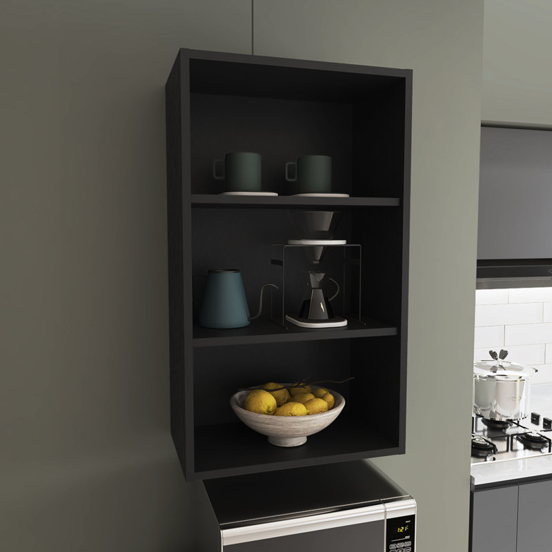 Armoire murale 36 po pour la cuisine, le salon - tablette de construction noire dans le garage, salle de bain, 36, Noir
