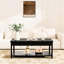 Table basse rectangulaire double couche avec compartiment de rangement caché et verrou d'empreintes digitales, marbre noir et blanc, convient aux résidences d'appartements, objets de rangement multifonctionnels, laminé à froid
