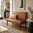 39”W Modern Faux Leather Bench Sofa