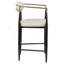 Chaise de comptoir rembourrée en tissu Kirkham (ensemble de 2)