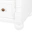 Meuble-lavabo autoportant de style Mid-Century, 90,4 cm (35,6 po), blanc, imperméable et design, tiroirs de rangement, lavabo profond, base à colonnes romaines, bois massif, poignées en métal, résistant à l'usure.