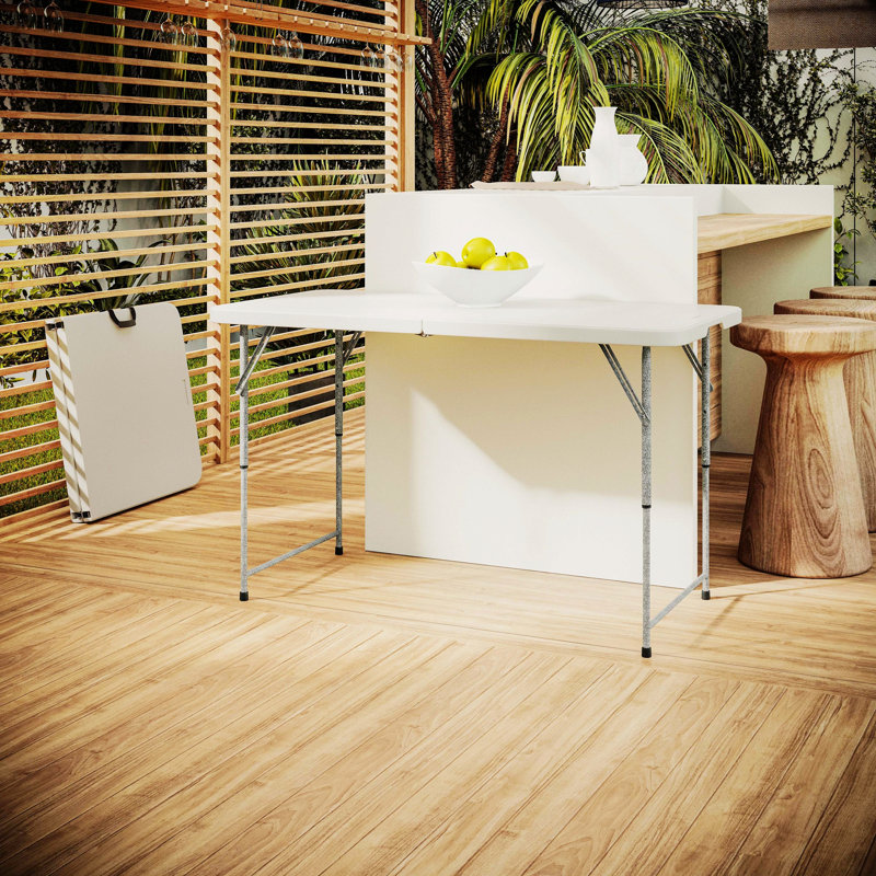 Table pliante à hauteur réglable avec poignée facile à transporter