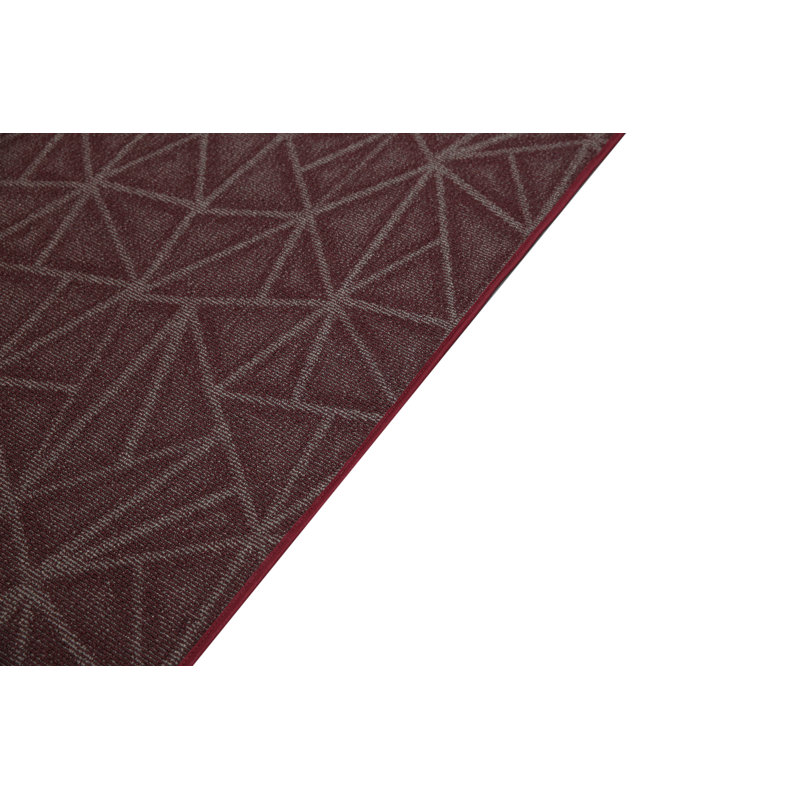 Tapis raffiné à motif raffiné bourgogne, Rectangle 7 pi x 10 pi