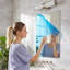 Miroir mural plat, autocollant de miroir flexible autocollant auto-adhésif pour salle de bain 19,7 po x 39,4 po