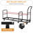 77" Heavy Duty Folding Chair Rack on Wheels, 600 lb Capacity Folding Chair Cart with 2 Binding Ropes & Dust Cover, Folding Chair Storage Rack for 20 Chairs, Removable Rail & Swivel Wheels