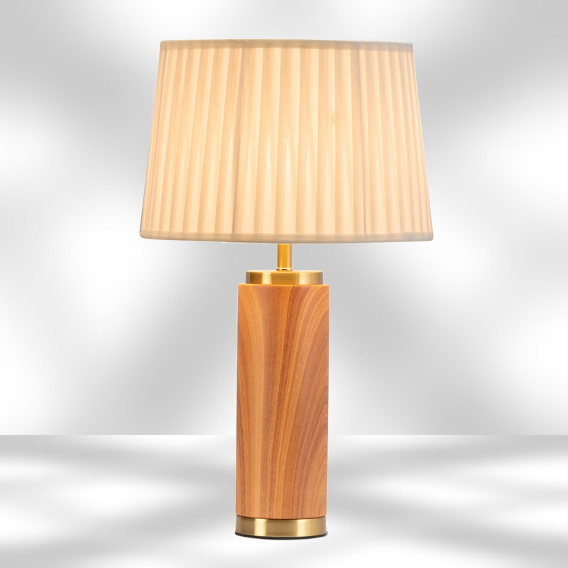 Asghar Metal Table Lamp, Brown, Cream