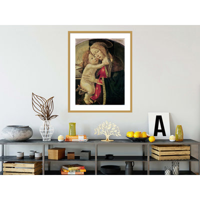 La Vierge et l'enfant par Sandro Botticelli - Estampe numérique encadrée