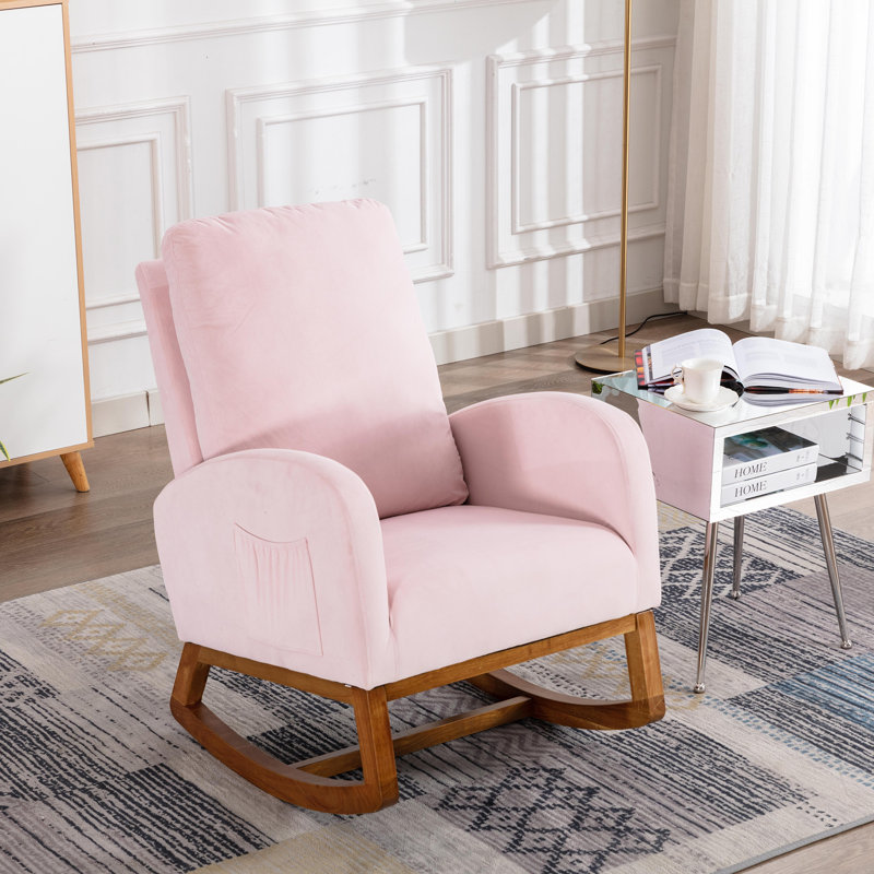 Chaise berçante Carriana, Rose