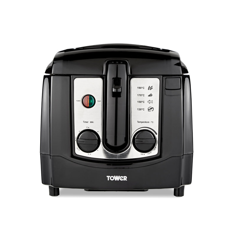 Tower T17002 Deep Fat Fryer with Adjustable Thermostat, 3L, 2300W, Black
