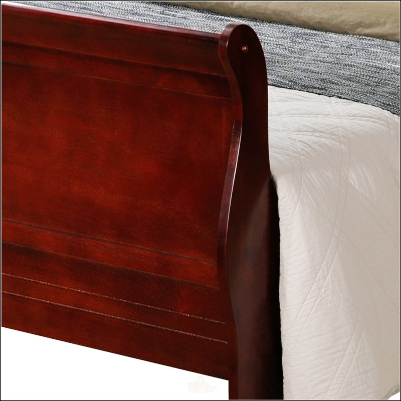 Elegant Cherry Queen Bed Frame, Queen, Cherry