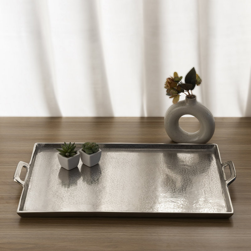 Plateau de service Luciana, H 0,5 po x l 20 po x P 11,5 po, Gris