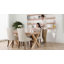 Set of 2 Wingback Dining Chairs, Solid Wood Frame with Linen-Textured Upholstery & Tufted Back-334641953