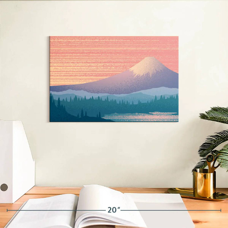 Alvord, paysage du mont Fuji I, H 8 po x l 12 po