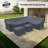 Direnzo 98" Wide Outdoor Conversation Set Group Seating Sectional Sofa Covers