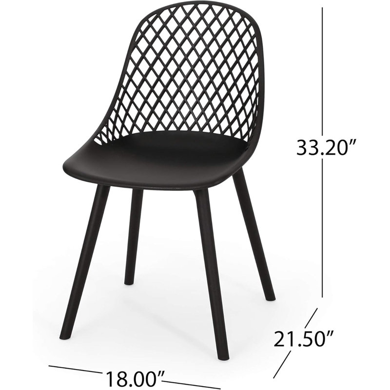 CHAISE LILY (ENSEMBLE DE 4), Noir