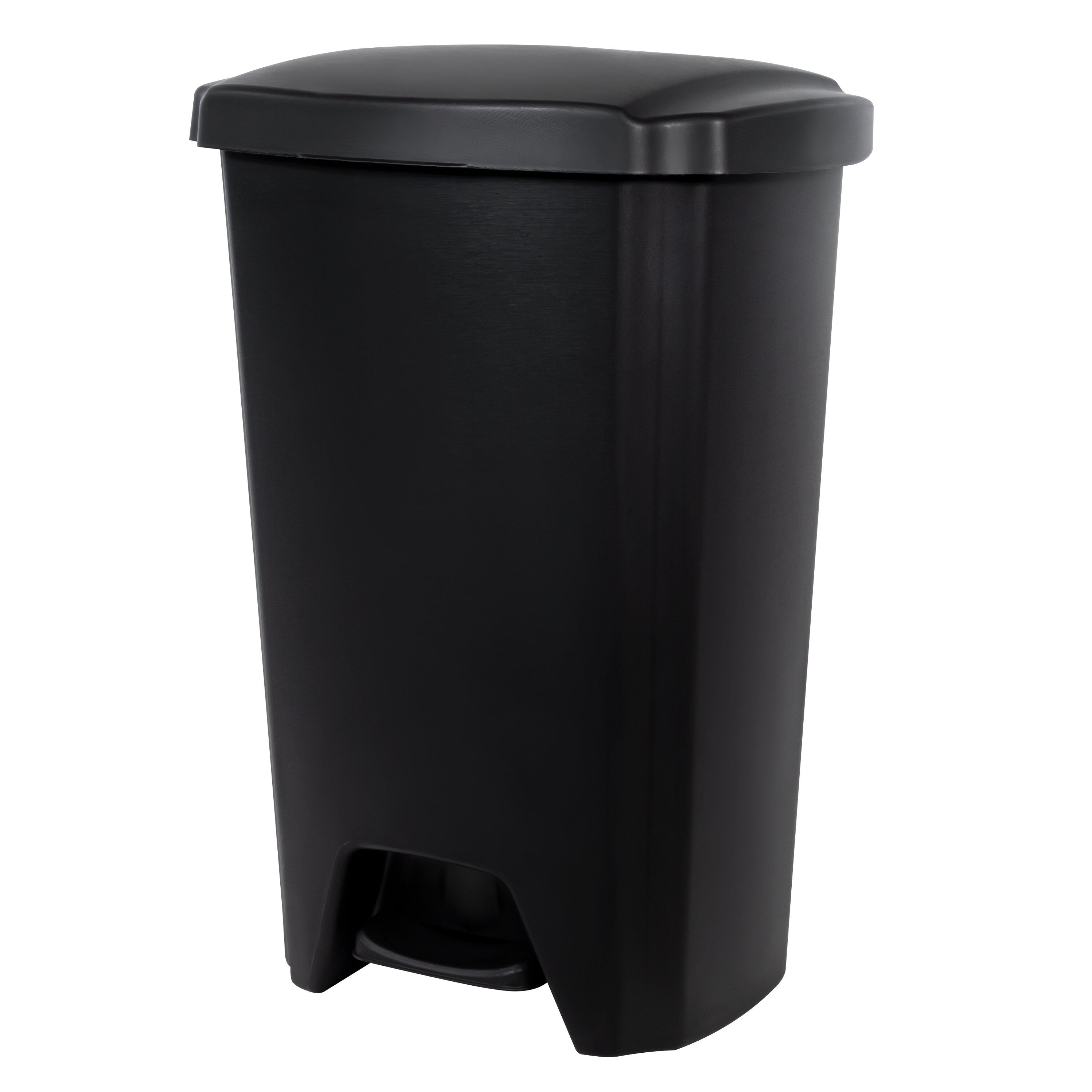 Rubbermaid Classic 13 Gal Step-On Trash Can with Lid and Stainless-Steel  Pedal for Kitchen, Black 