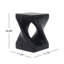 Table d'appoint MGO Twist Shape, texture semblable au bois, couleur noire-728902067