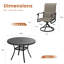 Ensemble de salle à manger pour 4 personnes avec table ronde en métal et chaises pivotantes PVC-coated polyester-1958484683