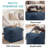 Stuffed Square Corduroy Pouf Ottoman, Shredded Foam Filled Footrest With Non-Slip Rubber Grips, Soft Fluffy & Easy To Move, Versatile Footstool For Couch-1570512579