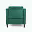Fauteuil club en velours - vert