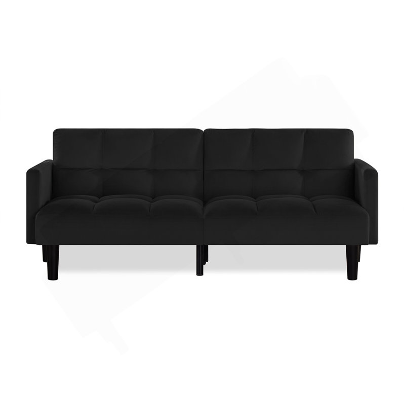 Velvet Futon Couch Convertible