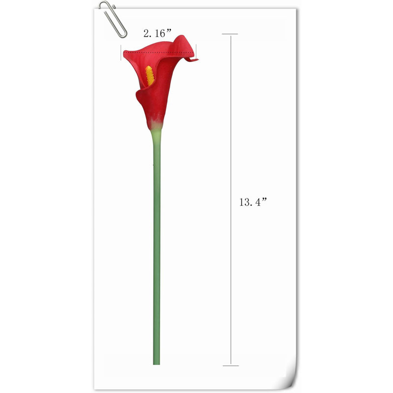 Arrangement Lillies, H 14,29 po x l 5,71 po x P 2,28 po, Rouge