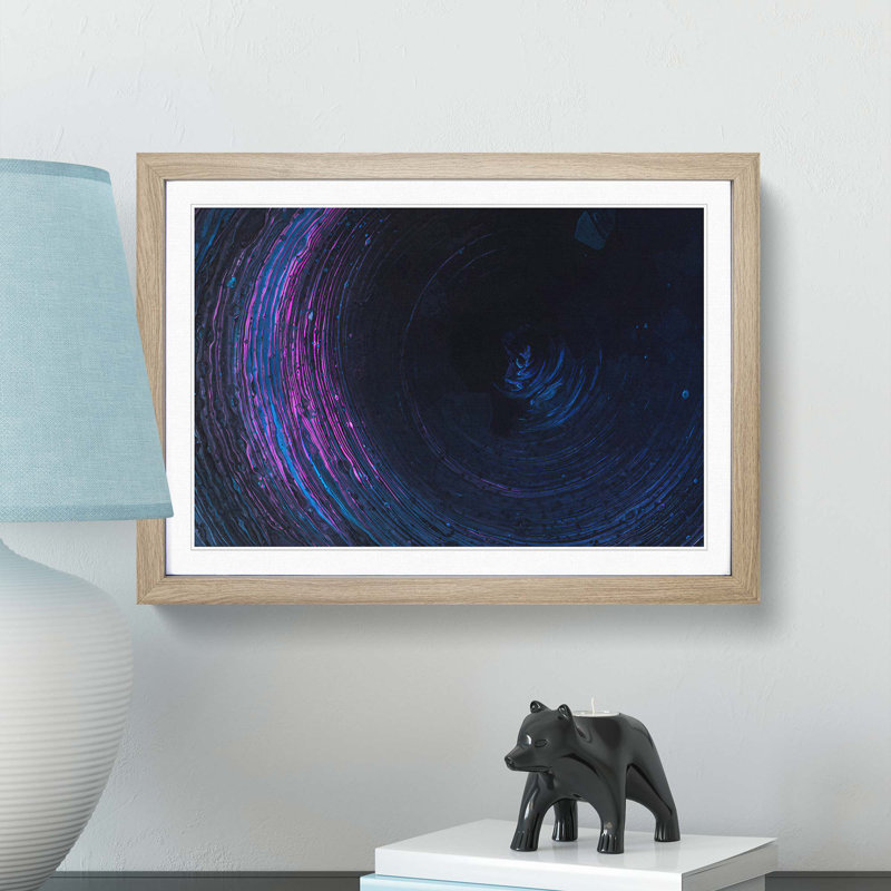 Heading Forward in Abstract - Picture Frame Painting Print, 48cm H x 65cm W x 2cm D, Oak Framed