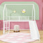 Lit mezzanine simple avec glissade et rideau