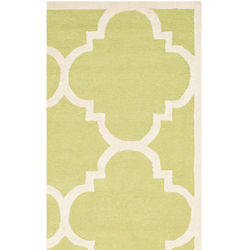 Cannen Hand Tufted Wool Geometric Rug, Square 8'
