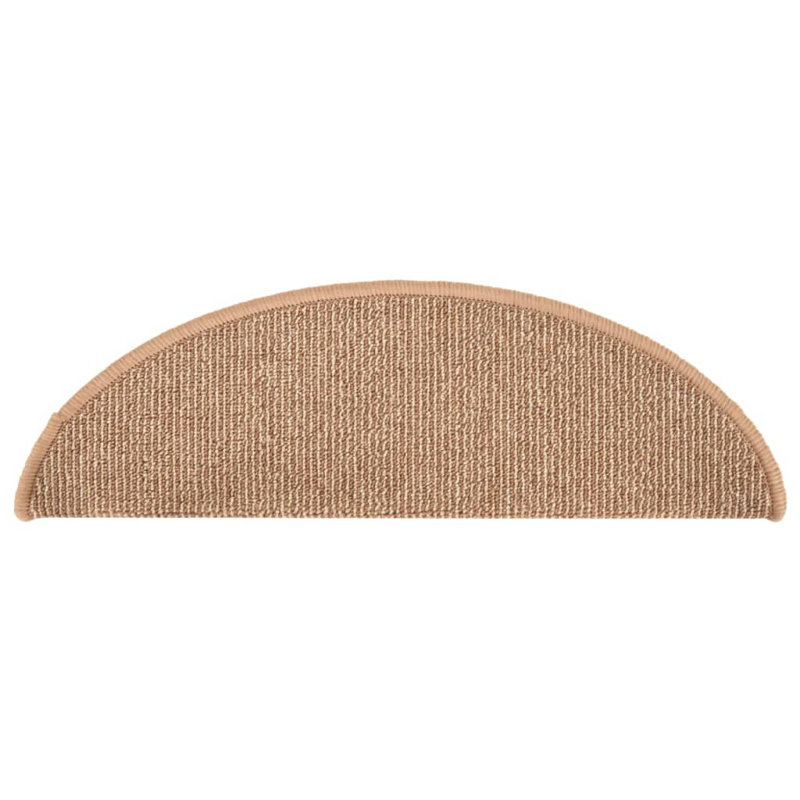 Beaty Non-Slip Stair Tread, Light Brown, Semi-Circle 17cm x 56cm