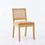 Ensemble de 2 chaises de salle à manger en rotin, chaises de cuisine de ferme avec dossier en canne, chaises d'appoint modernes de style Mid-Century avec structure en bois franc naturel, éponge douce et coussin à ressorts en S pour la cuisine, brun clair-129460949