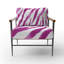 Chaise à accoudoirs rembourrée Zebra-112840427-108432861