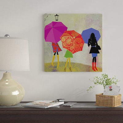 « parasol filles », impression sur toile