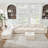 Segal 8 Piece Cloud Upholstered Oversized Modular U Shape Soft Chenille Compression  Chaise Sectional Sofa  with Wide Arms and Pillows, No Assembly Required-1792539151