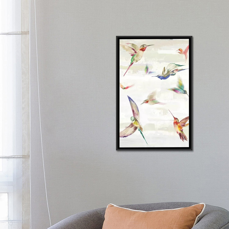 «Humming II» par Aimee Wilson - reproduction d'art, Aucun mat, Toile avec cadre noir, H 26 po x l 18 po x 1,5 po