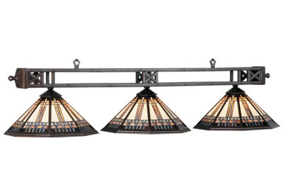 Luminaire suspendu linéaire pour table de billard à 3 lumières Shemar par RAM Game Room