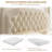 Canopy Bed Frame with Upholstered Headboard, Wooden Slatted Structure, Four Poster Design, Button Tufted, Beige, King Size, Modern Bedroom-1593977094-1593977114