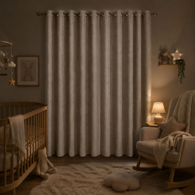 Blackout Linen Textured Curtains, Thermal Insulated Fabric