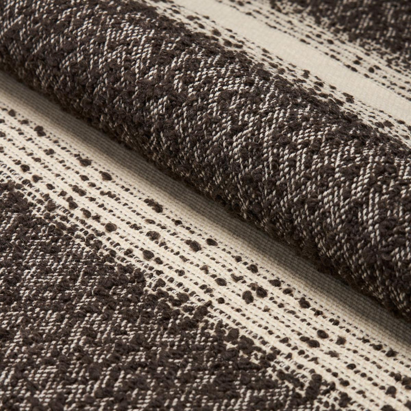 Tissu rayé Schumacher x Patterson Flynn Jessen, Brun