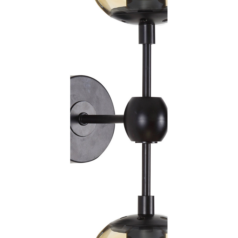 Industrial 2 Light Glass Globe Wall Sconce