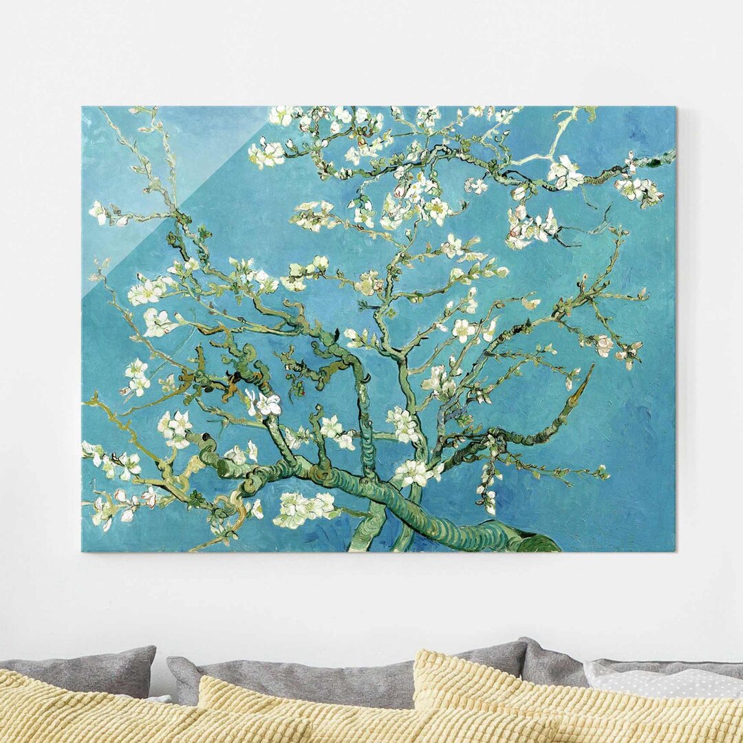 Glasbild Mandelblüte von Vincent van Gogh