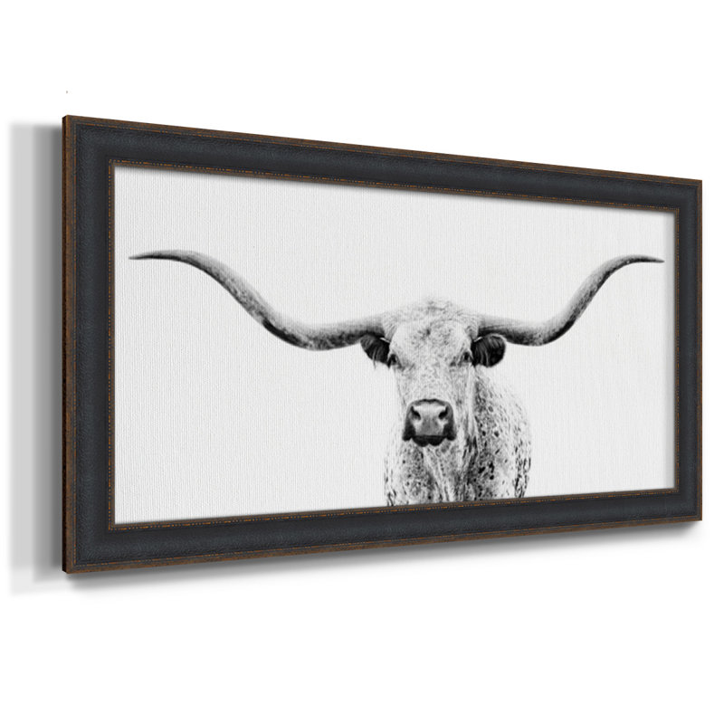 " Longhorn Gaze ", 29" H x 53" W x 2.5" D