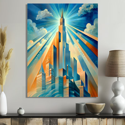 New York City Empire State Building - Skyscrapers Metal Art, Industrial Metal Print