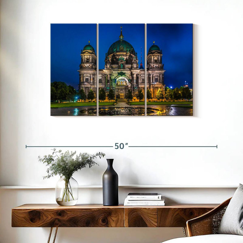 Historic Berlin Cathedral, 24" H x 38" W