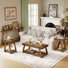 Ensemble de 4 tables de salon en bois massif (console, 2 tables d'appoint, table basse)