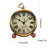 Modern & Contemporary Analogue Metal Quartz Movement / Crystal Tabletop Clock with Alarm in Brass