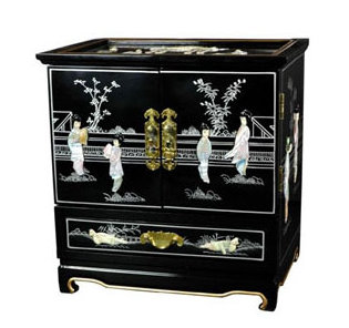 Lacquer Black Empress Jewelry Box